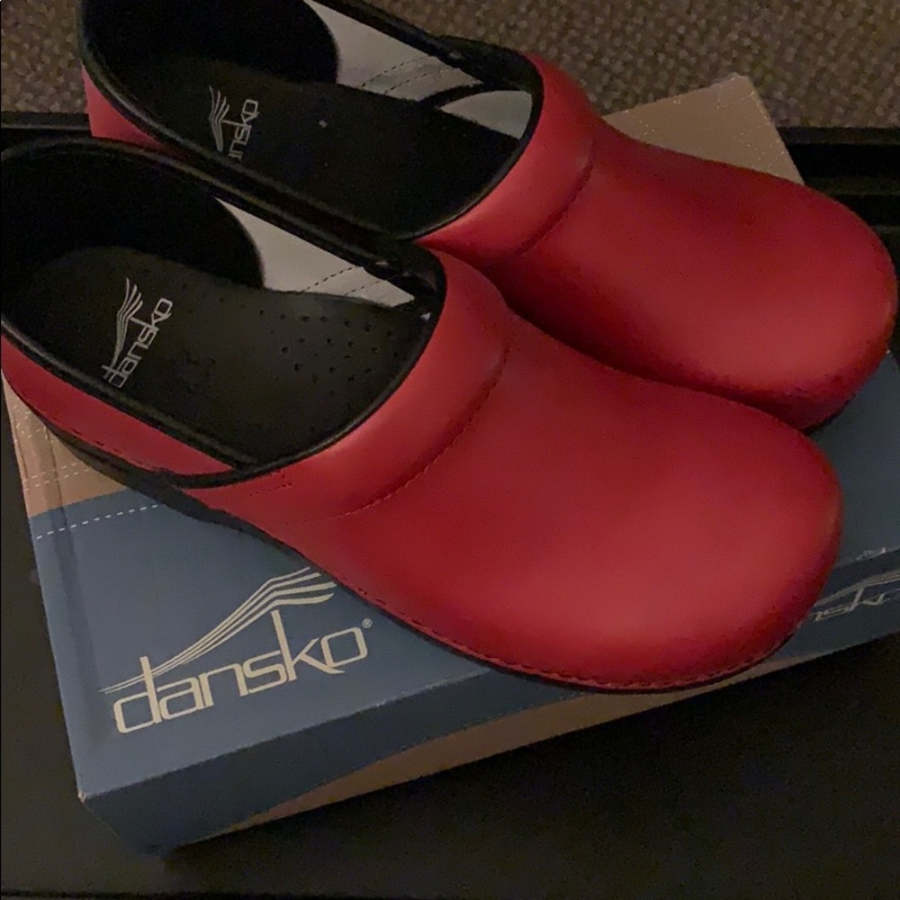 Red Leather Dansko